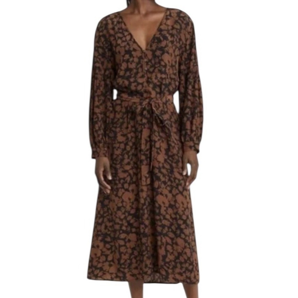 RAILS Fabian Dress Women's Small Long Sleeve ‎ Career Formal Cocktail Party Belt
